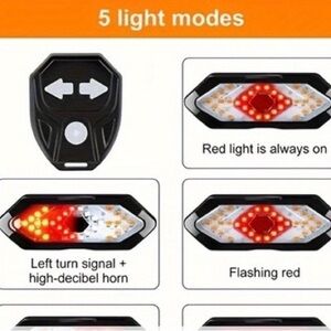 Bicycle LED Tail Light with Remote - Black
